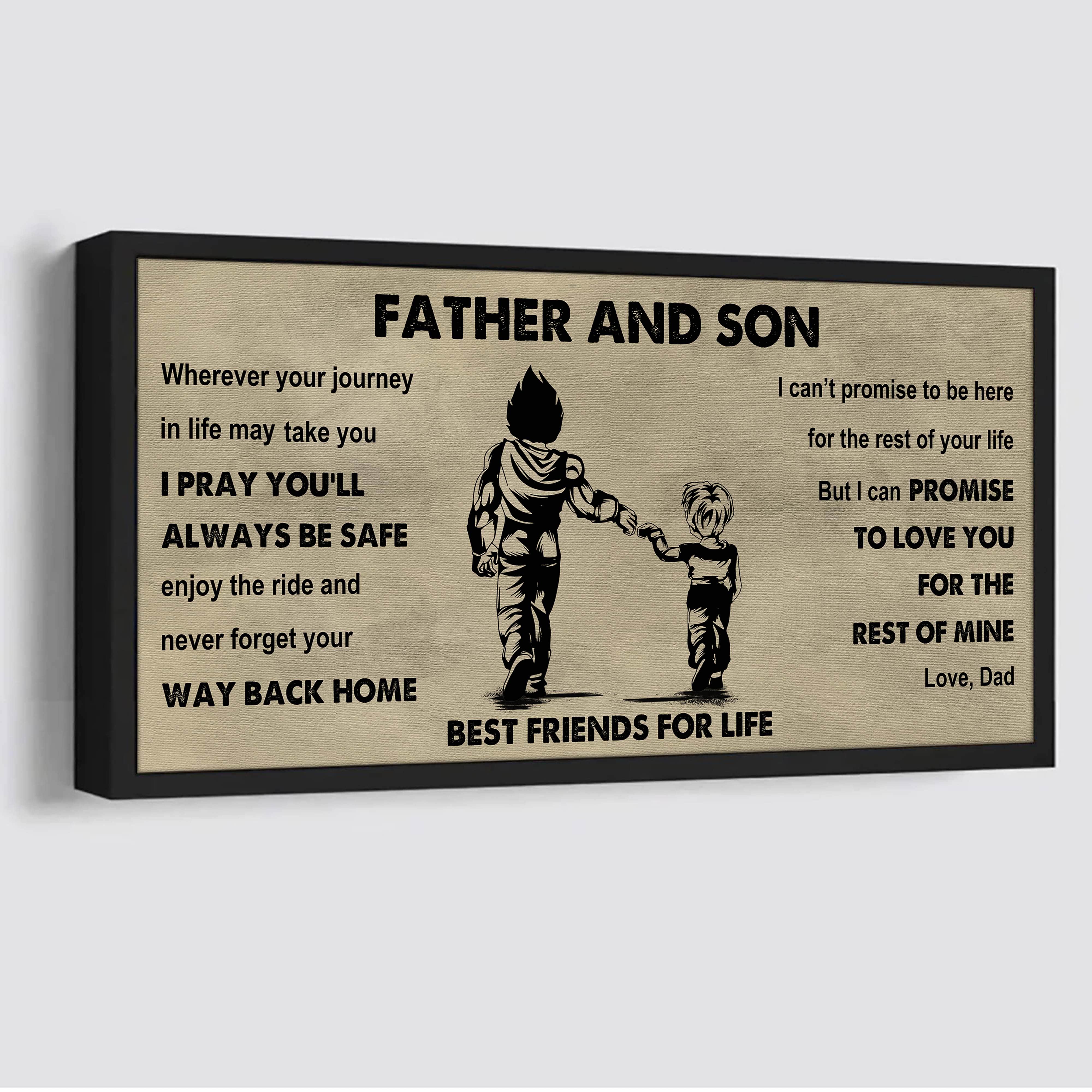 Samurai Father And Son Best Friends For Life - Ver 2 Never Forget Your Way Back Home Poster Canvas Gift For Son From Father