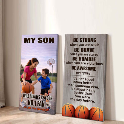 My Son Be Strong When You Are Weak Be Awesome Everyday Set 2 Canvas Wall Art From Mom To Son