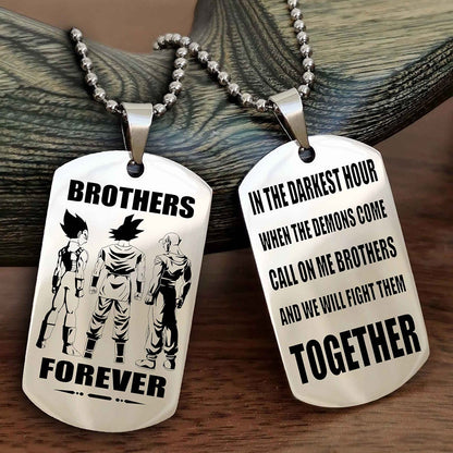DRB Personalized Double Sided Dog Tag For My Brother - Call On Me Brother And We Will Fight Them Together Gift For Your Friend