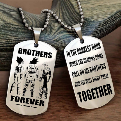 Biker Personalized Double Sided Dog Tag For My Brother - Call On Me Brother And We Will Fight Them Together Gift For Your Friend