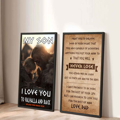 VK Canvas Set My Son I Love You Valhalla And Back Gift From Dad To Son