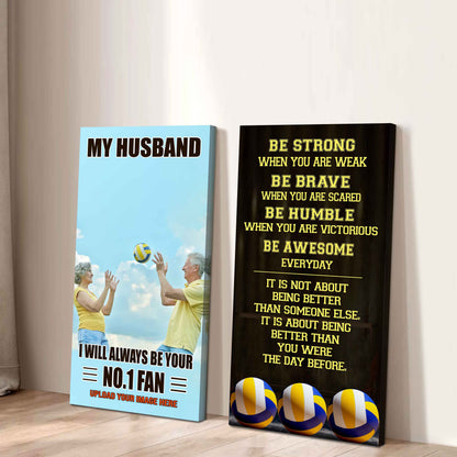 Old Sport Couple To My Husband Be Strong When You Are Weak Be Badass Everyday Set 2 Canvas Wall Art