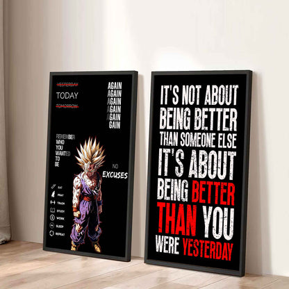 It's About Being Better Than You Were The Day Before Canvas Set Ready To Hang Gift For Your Son Your Friend