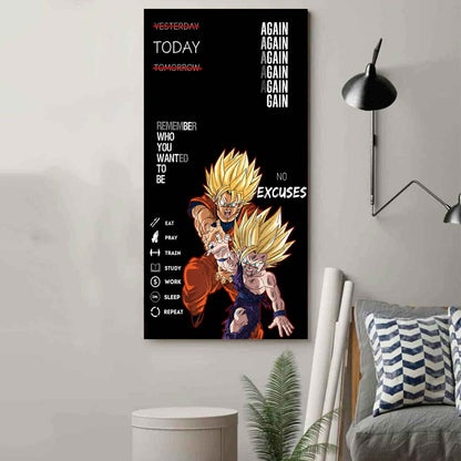 Remember Who You Wanted To Be Canvas Poster Training Motivation Quotes Gift For Your Son