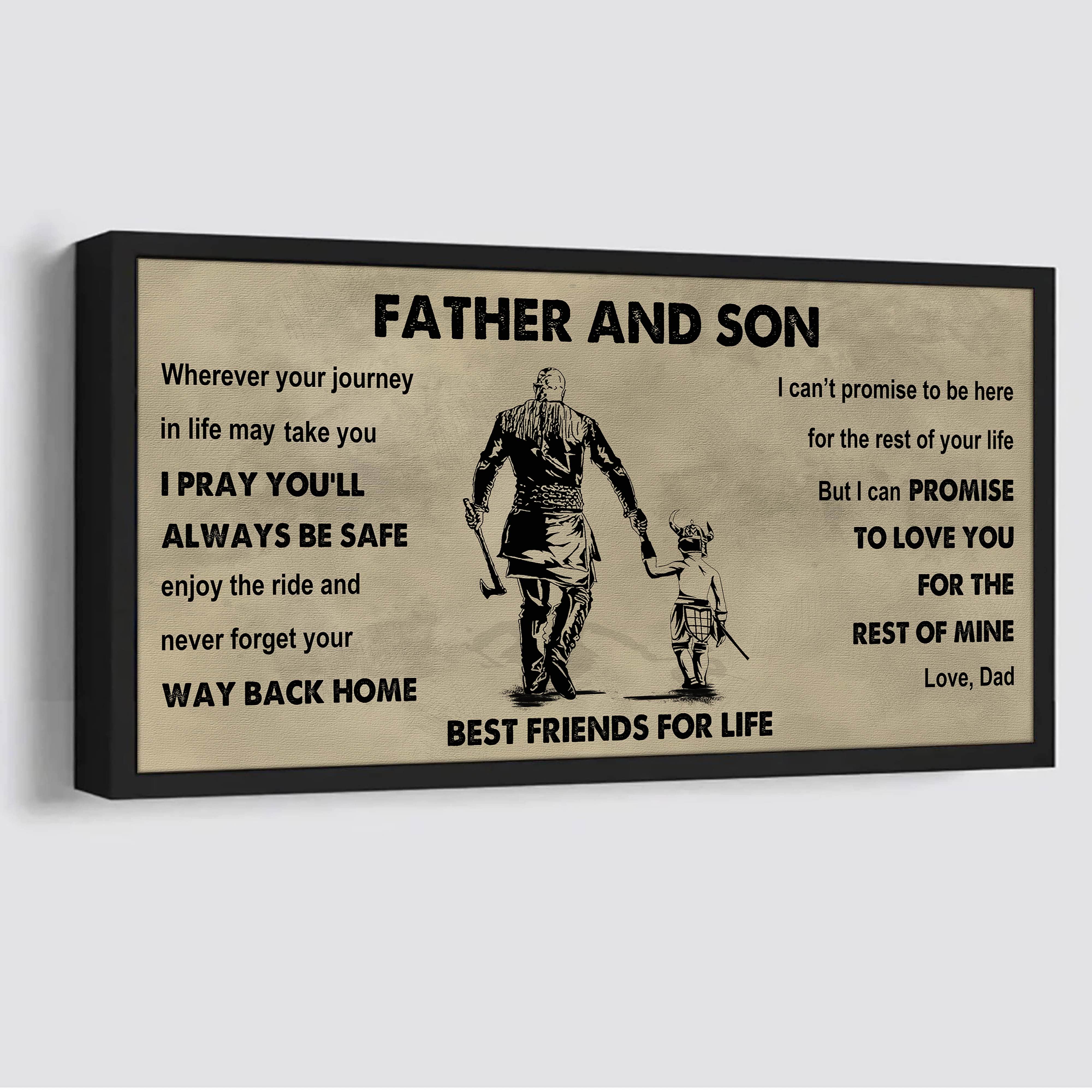 Samurai Father And Son Best Friends For Life - Ver 2 Never Forget Your Way Back Home Poster Canvas Gift For Son From Father