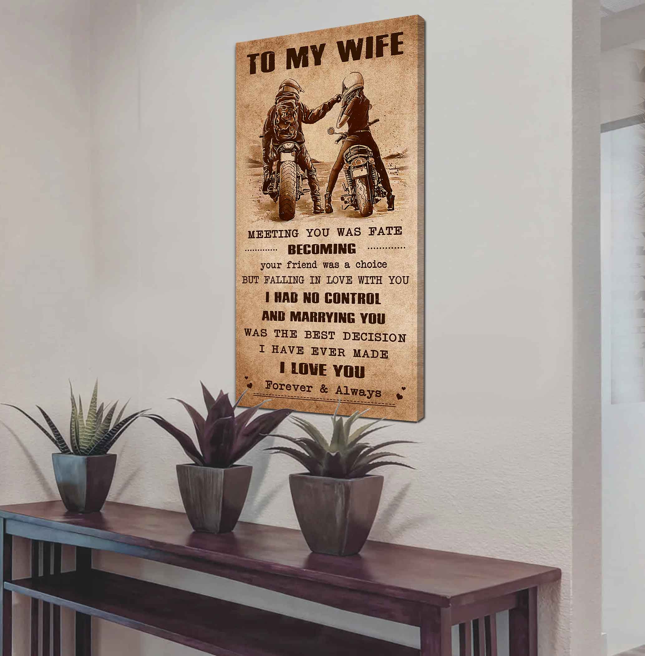 Family Poster Canvas To My Wife Meeting You Was Fate - I Love You Forever And Always Gift For Your Wife