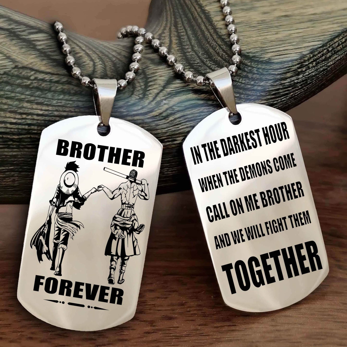 Soldier-Brother Personalized Double Sided Dog Tag For My Brother - Call On Me Brother And We Will Fight Them Together Gift For Your Friend