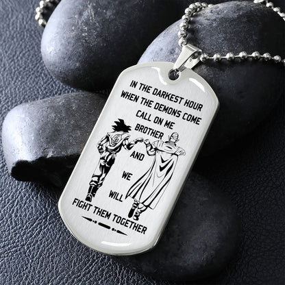 Military Chain Gifts From Brother In The Darkest hour, When the demons come call on me brother and we will fight them together