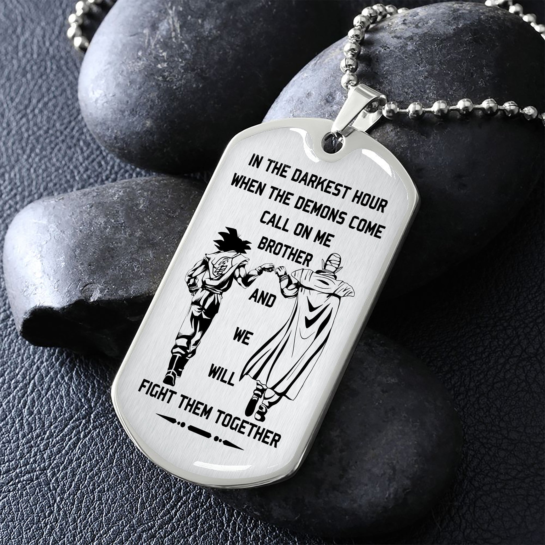 Viking-Military Chain Gifts From Brother In The Darkest hour, When the demons come call on me brother and we will fight them together-Photo upload