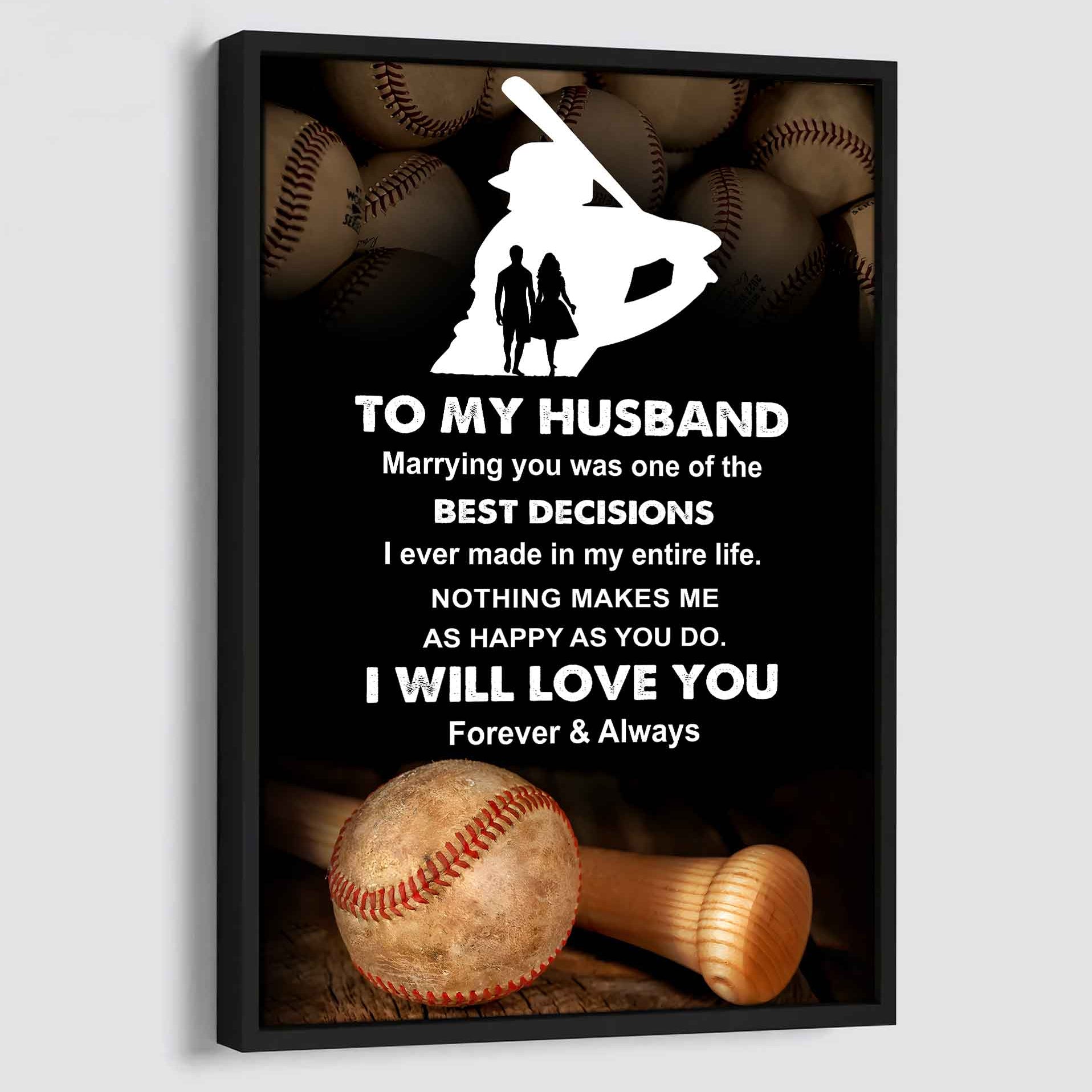 Sport Poster Canvas To My Husband Marrying You Was One Of The Best Decision Gift For Your Husband