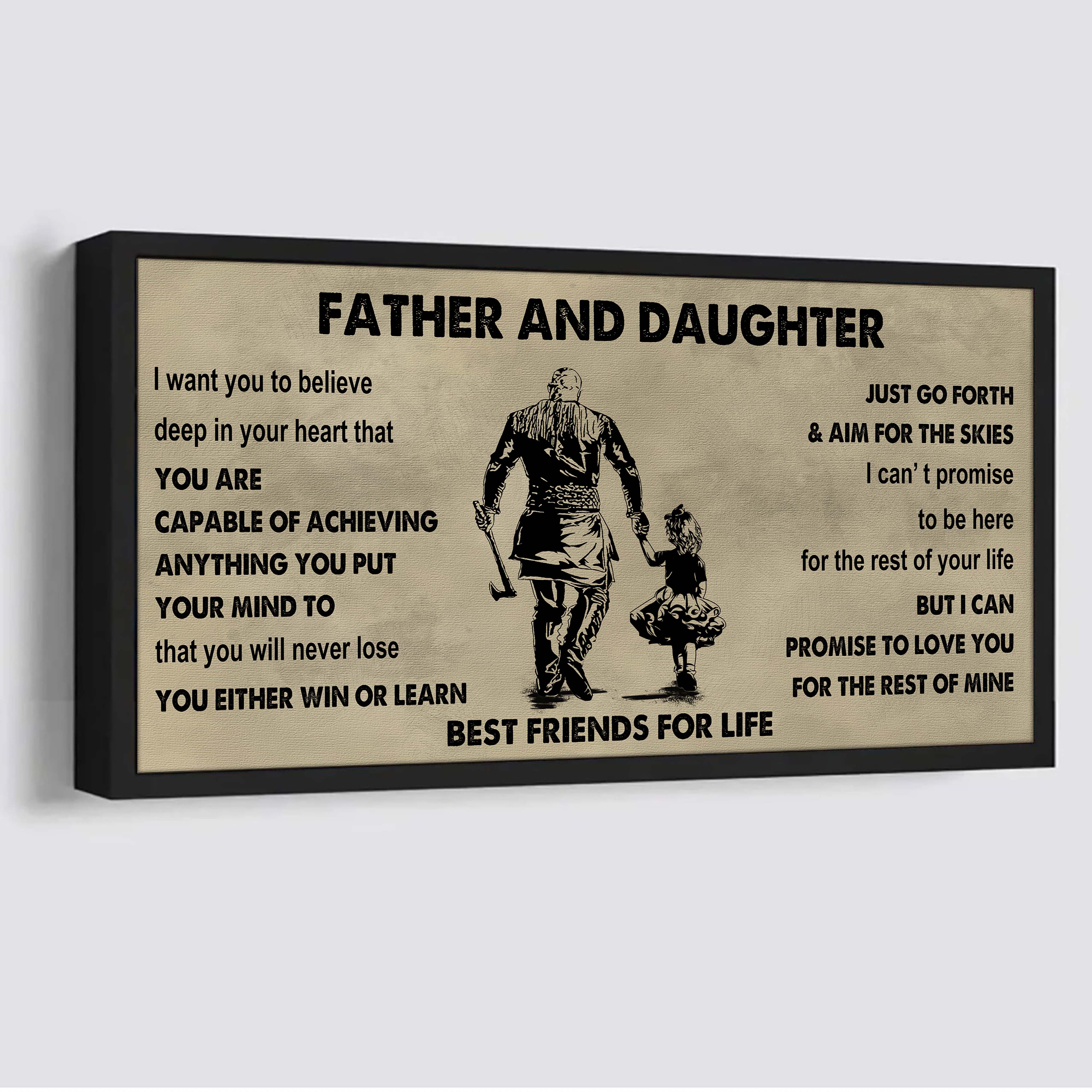 Soldier Father And Daughter Best Friends For Life - Ver 2 You Will Never Lose Poster Canvas Gift For Daughter From Father