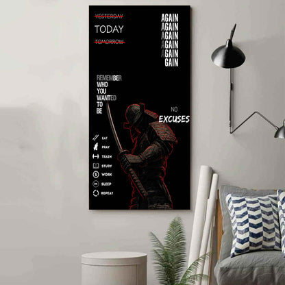 Remember Who You Wanted To Be Canvas Poster Training Motivation Quotes Gift For Your Son