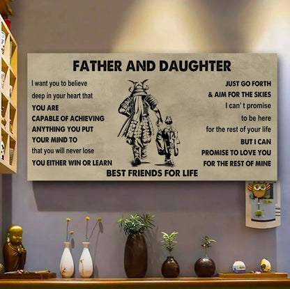 Soldier Father And Daughter Best Friends For Life - Ver 2 You Will Never Lose Poster Canvas Gift For Daughter From Father