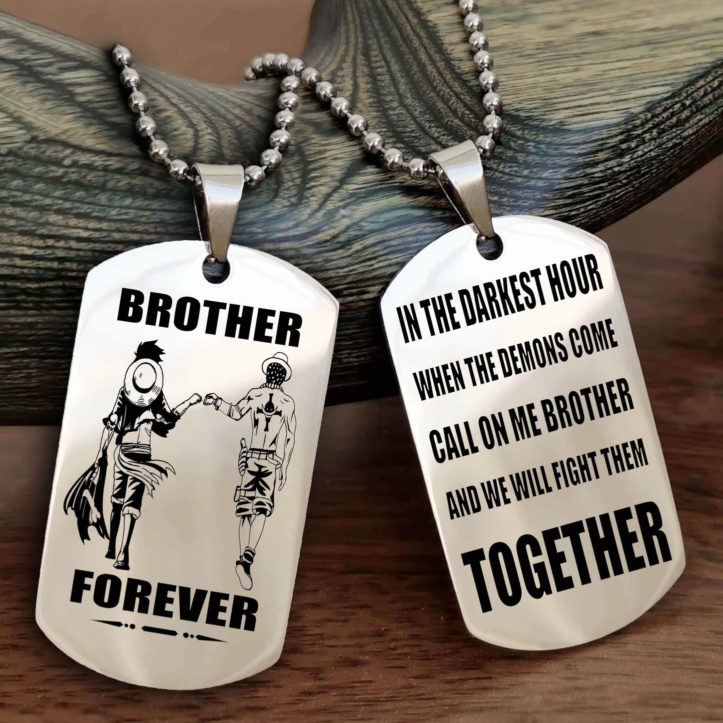Sport Bike Personalized Double Sided Dog Tag For My Brother - Call On Me Brother And We Will Fight Them Together Gift For Your Friend