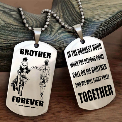 Soldier: Navy-Air Force Personalized Double Sided Dog Tag For My Brother - Call On Me Brother And We Will Fight Them Together Gift For Your Friend