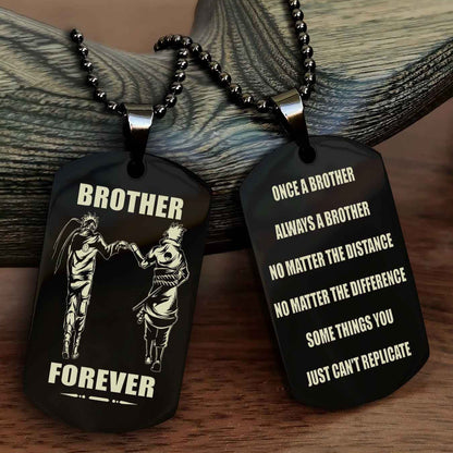 Knight Templar Customizable engraved dog tag double sided gift from brother - Brother Forever Once A Brother Always A Brother