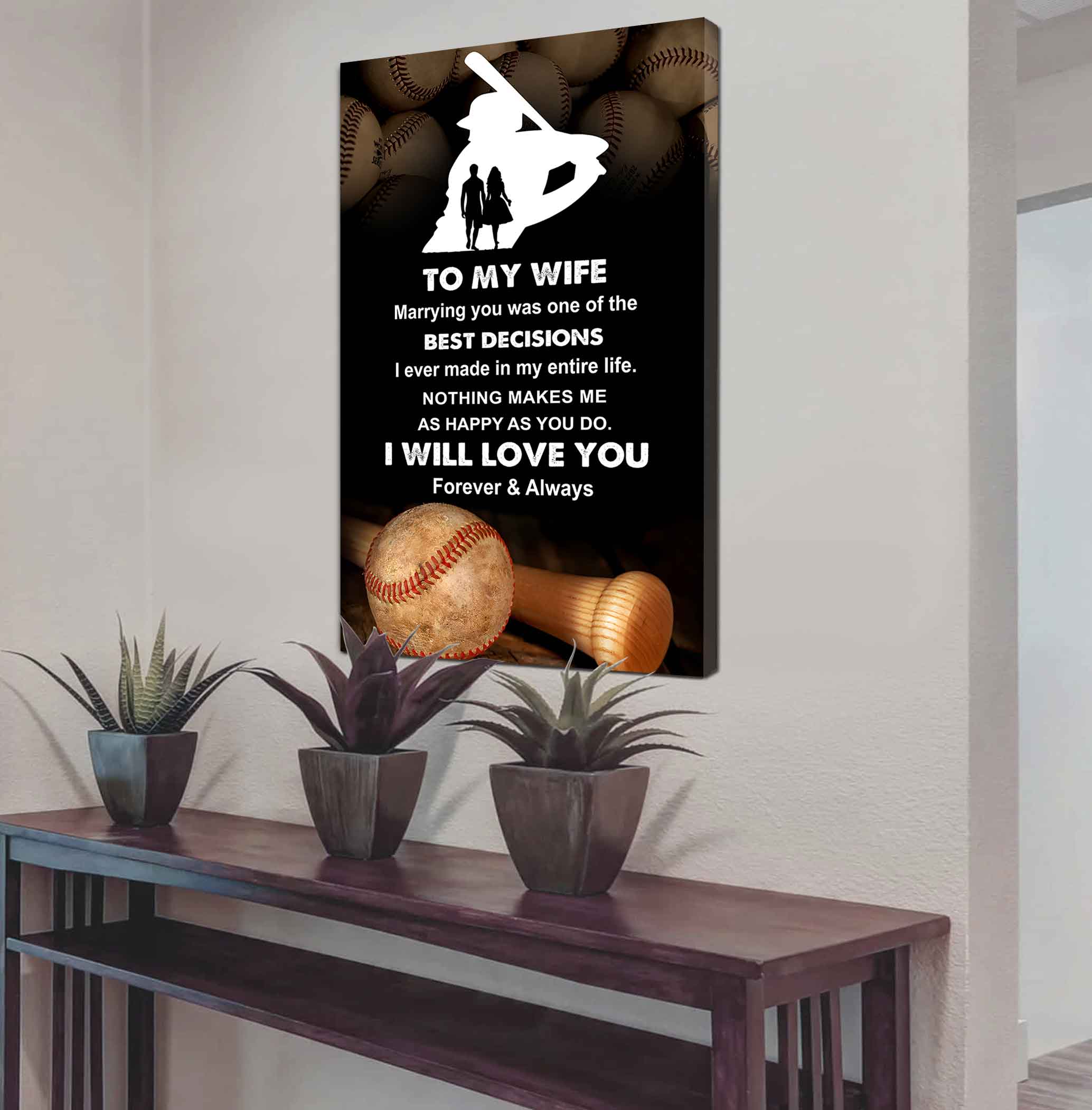 Sport Poster Canvas To My Wife Marrying You Was One Of The Best Decision Gift For Your Wife