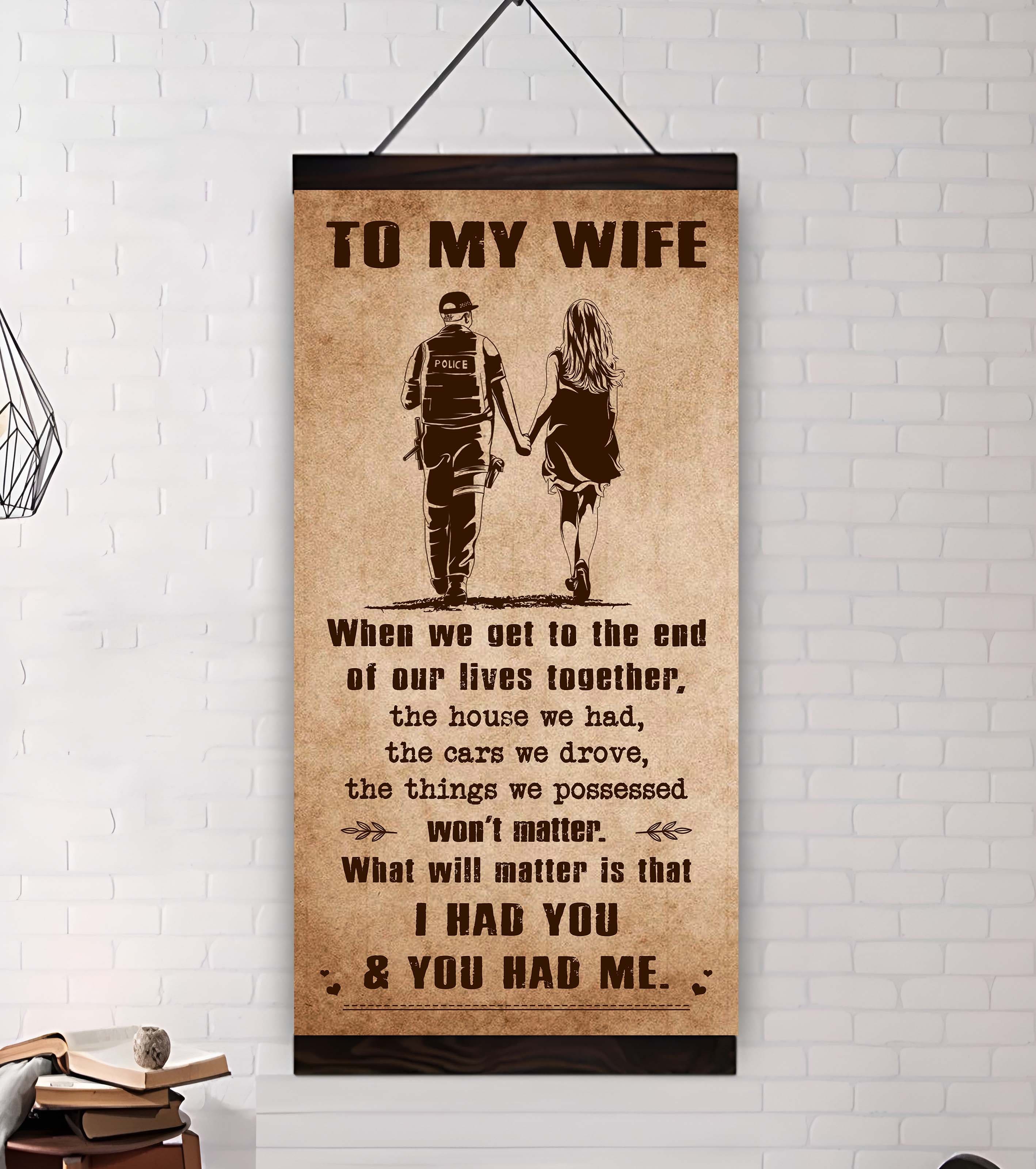 I Had You And You Had Me Wife And Husband - Vertical Poster Canvas, Gift For Your Darling