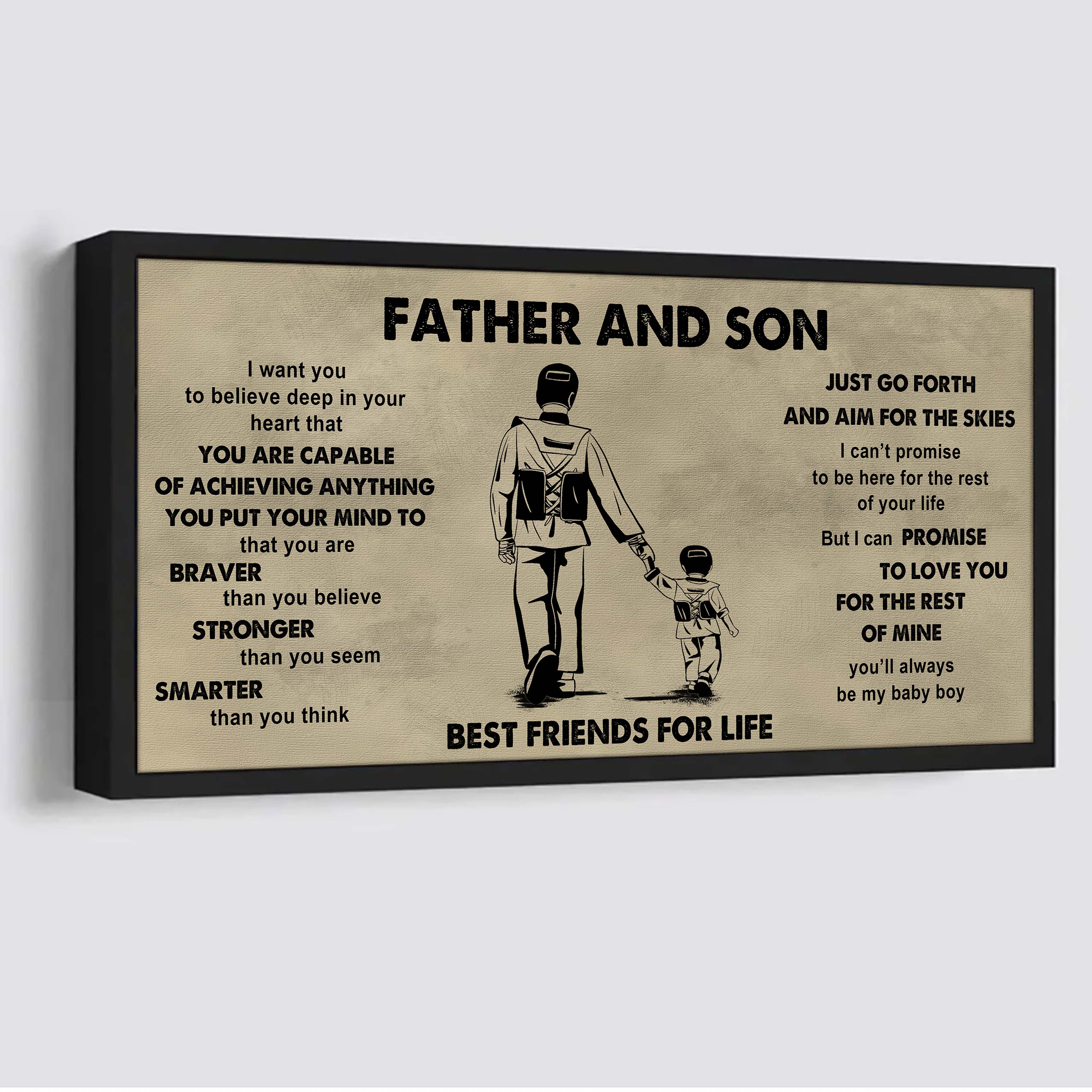 Sport - Family Father And Son Best Friends For Life - That You Are Braver Than You Believe Poster Canvas Gift For Son From Father