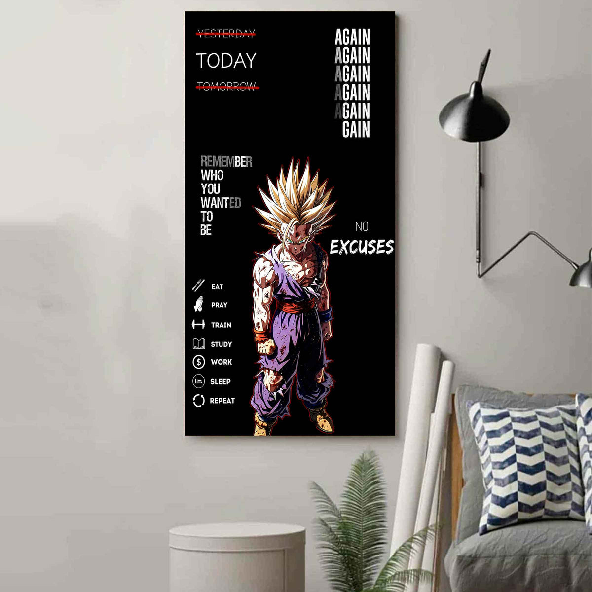 Remember Who You Wanted To Be Canvas Poster Training Motivation Quotes Gift For Your Son
