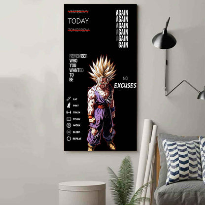 Remember Who You Wanted To Be Canvas Poster Training Motivation Quotes Gift For Your Son