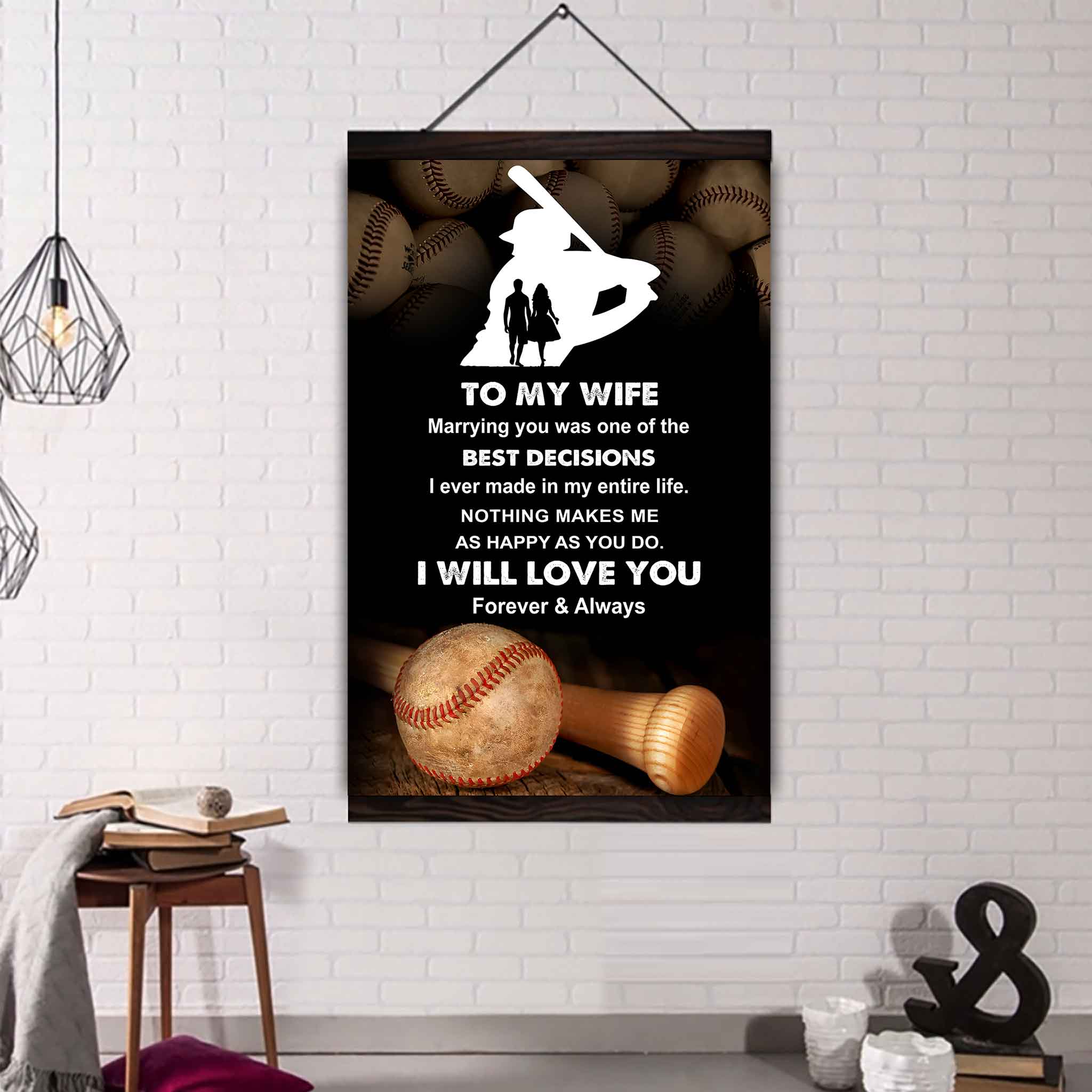 Sport Poster Canvas To My Wife Marrying You Was One Of The Best Decision Gift For Your Wife