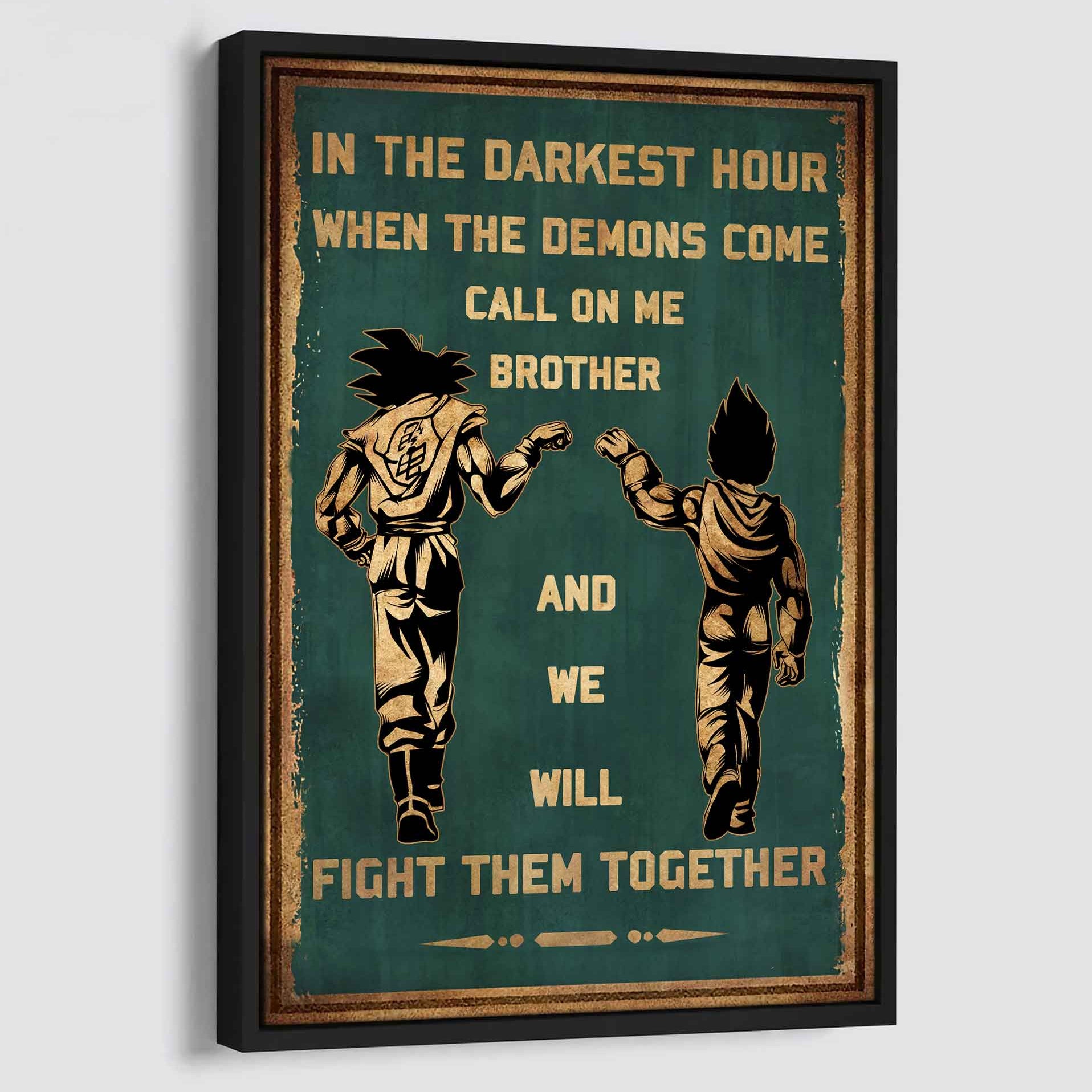 Brother Canvas Wall Art Call On Me Brother And We Will Fight Them Together Gift For Your Friend