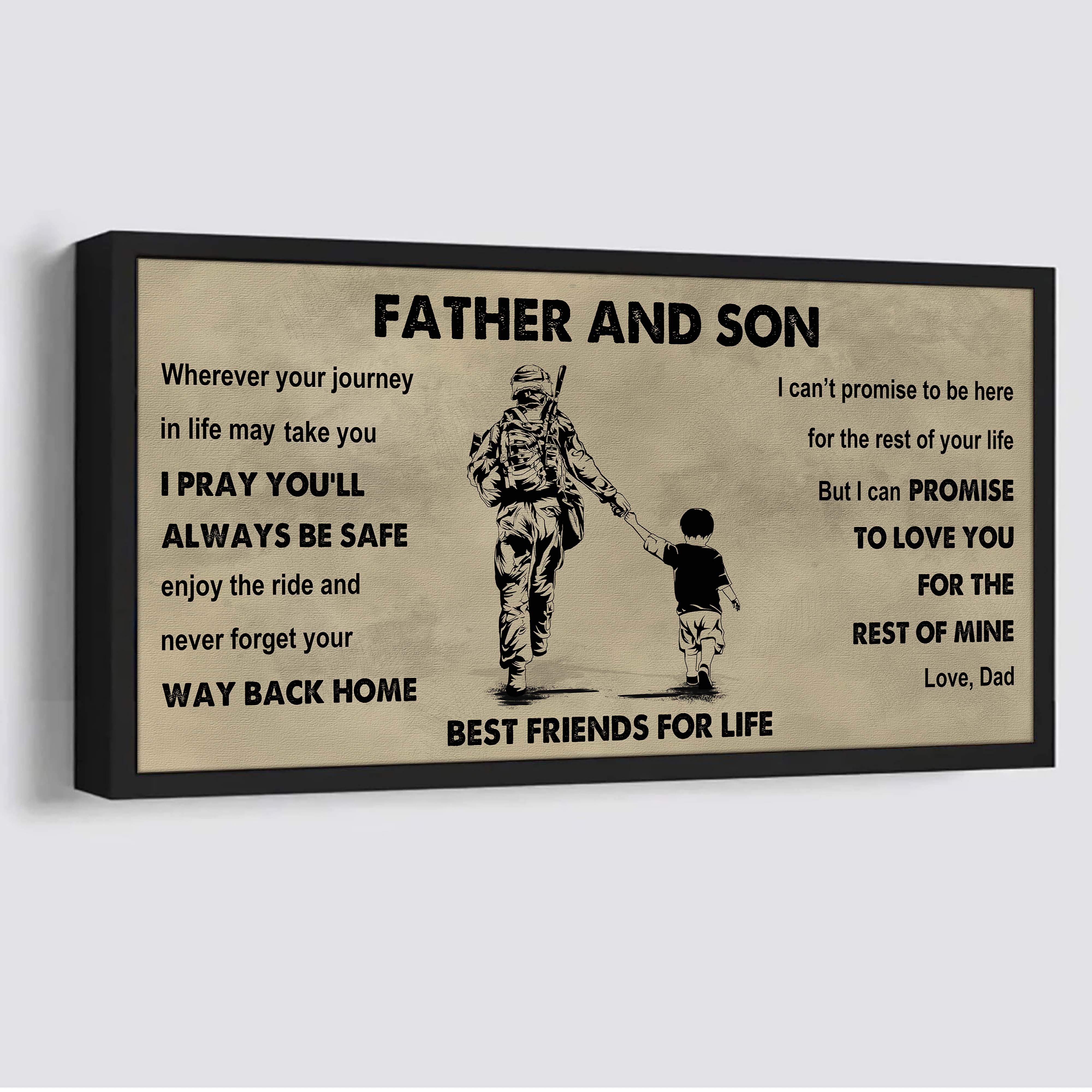 DRB Father And Daughter Best Friends For Life - Ver 2 Never Forget Your Way Back Home Poster Canvas Gift For Son From Father