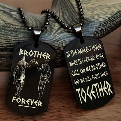 DRB Personalized Double Sided Dog Tag For My Brother - Call On Me Brother And We Will Fight Them Together Gift For Your Friend
