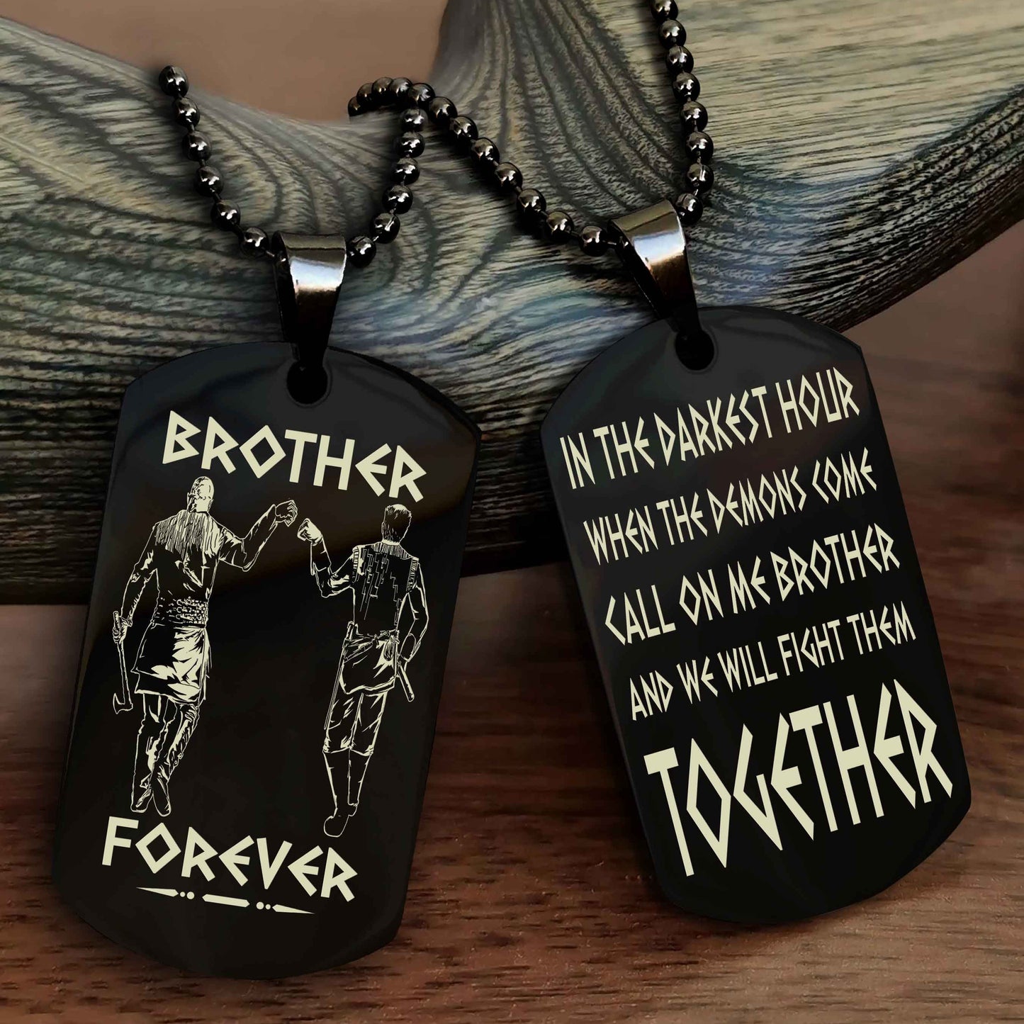 Soldier-Brother Personalized Double Sided Dog Tag For My Brother - Call On Me Brother And We Will Fight Them Together Gift For Your Friend
