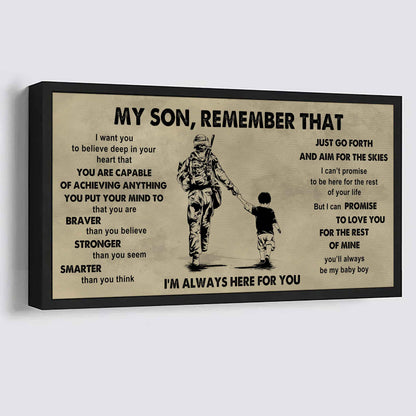 Personalized Sport Poster Canvas - My Son Remember That Just Go Forth And Aim For The Skies