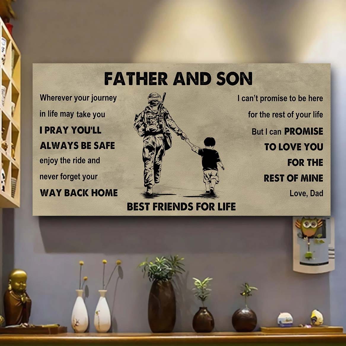Vikings Father And Son Best Friends For Life - Ver 2 Never Forget Your Way Back Home Poster Canvas Gift For Son From Father