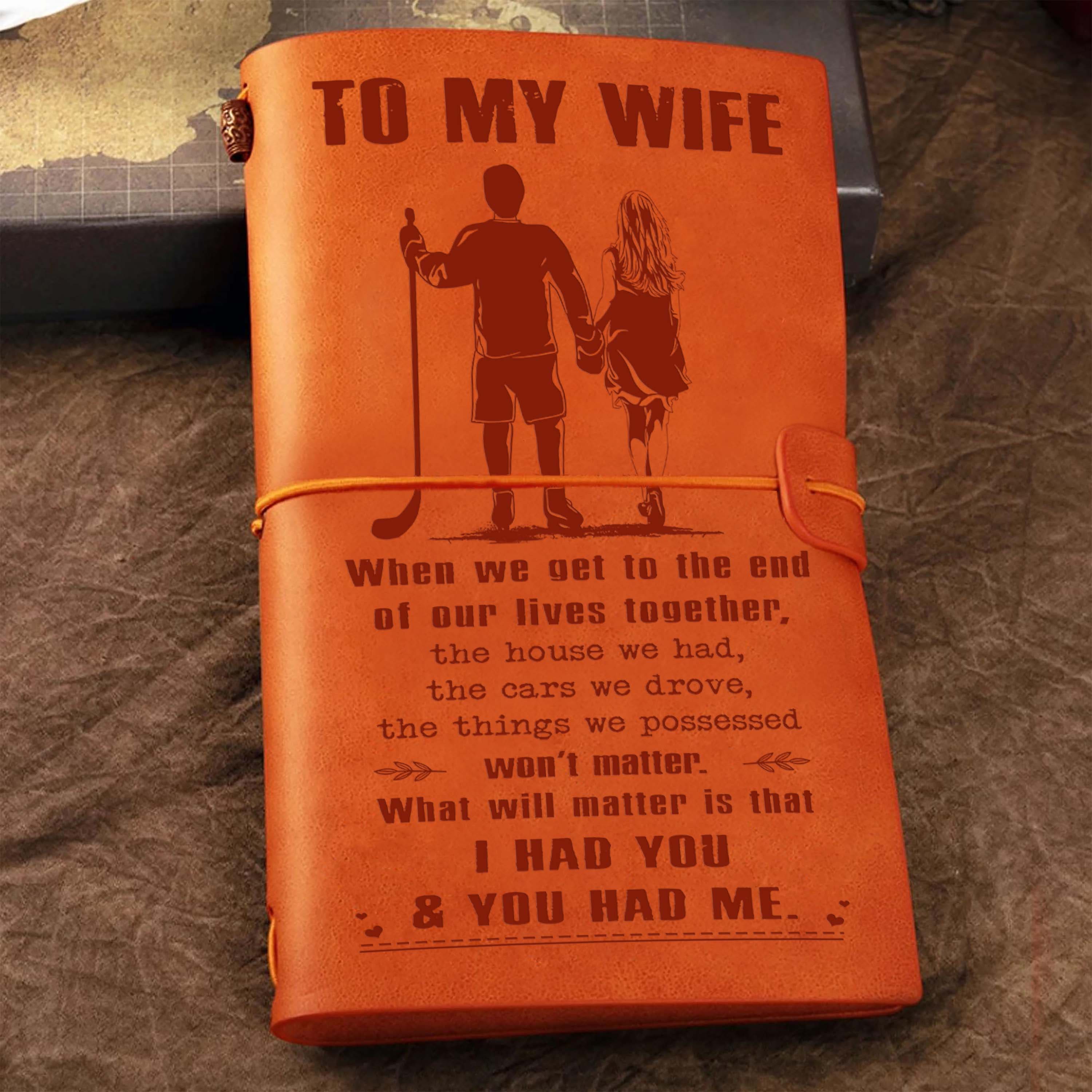 Biker Customizable vintage journal notebook, gifts from husband to wife - I had you and you had me