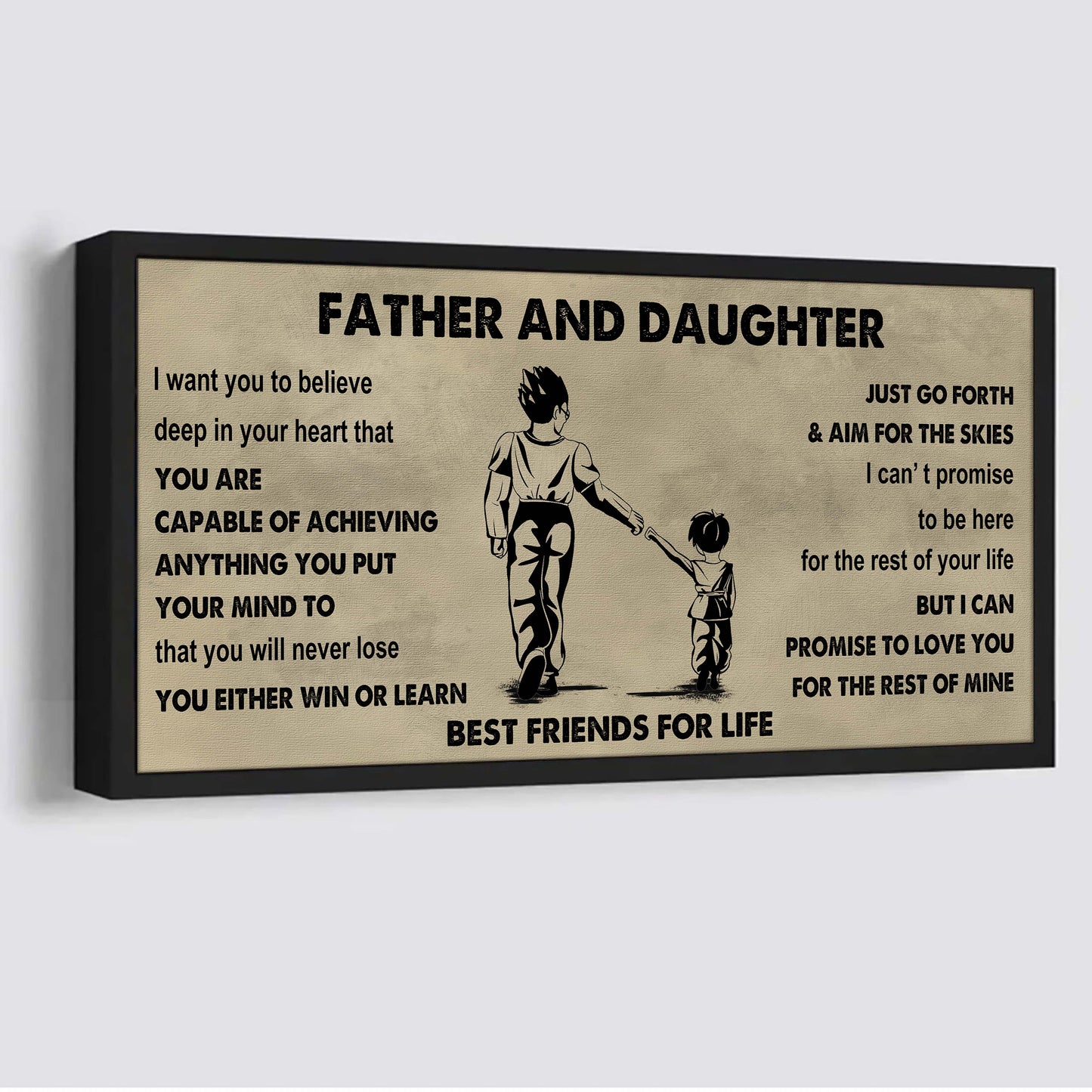 Biker Father And Son Best Friends For Life - Ver 2 You Will Never Lose Poster Canvas Gift For Son From Father