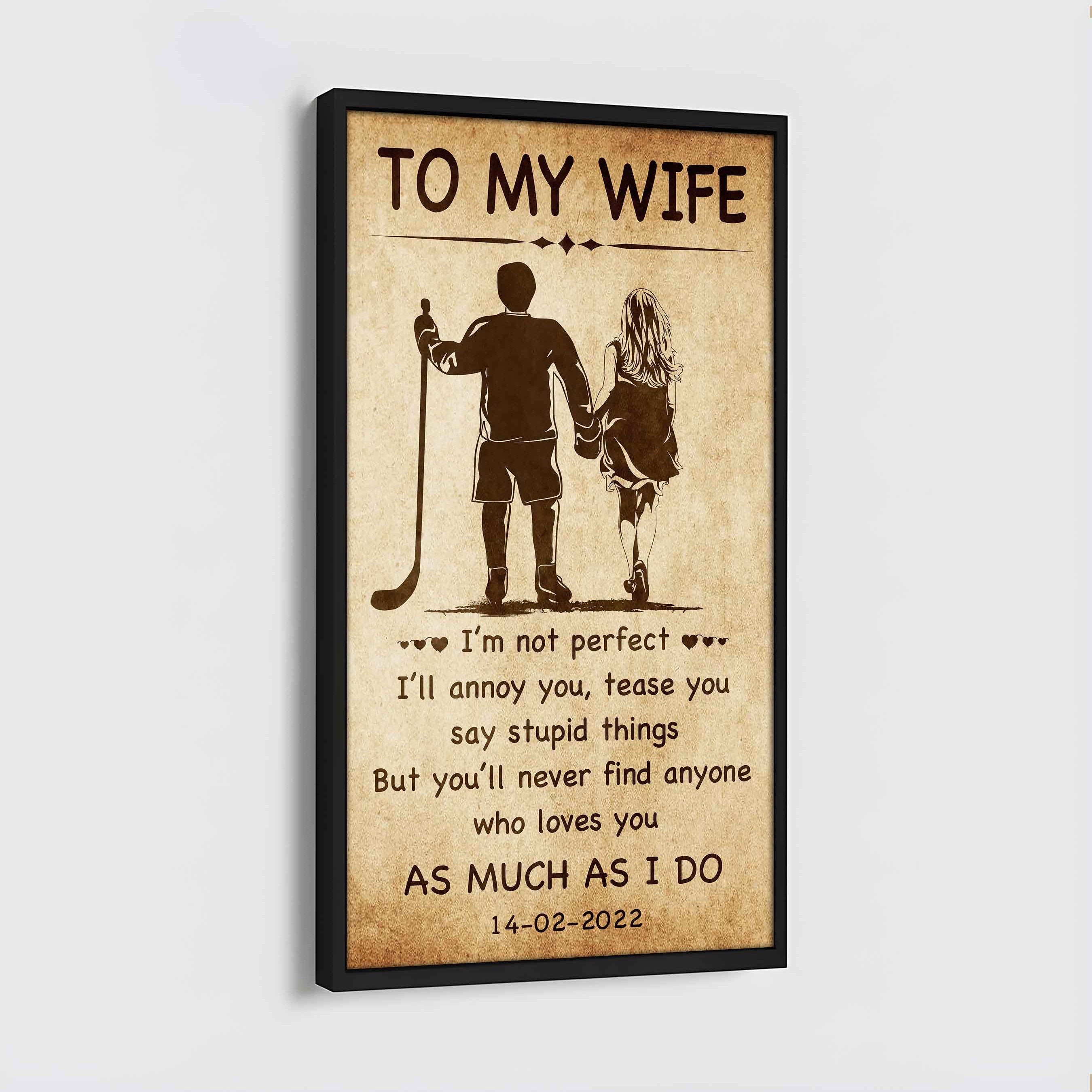 Samurai Poster Canvas To My Wife - I Am Not Perfect