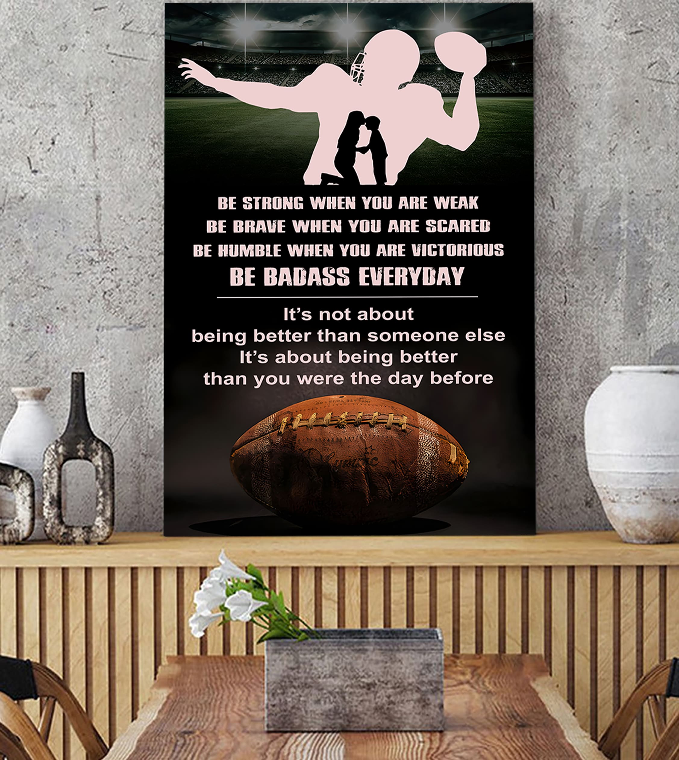 Sport Canvas Poster To My Son It's Being Better Than You Were The Day Before Gifts For Son From Mom