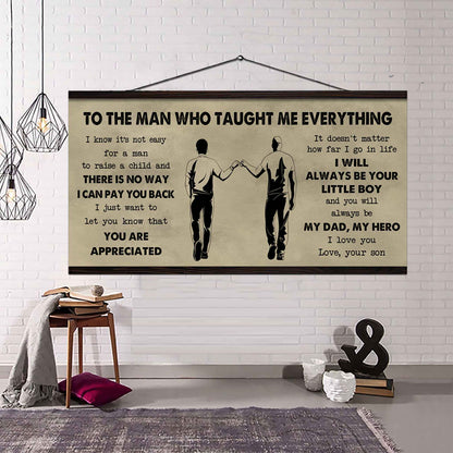 Samurai Poster Horizontal Canvas To My Dad I Know It's Not Easy To Raise A Child I Will Always Be Your Little Boy Gift From Son To Dad