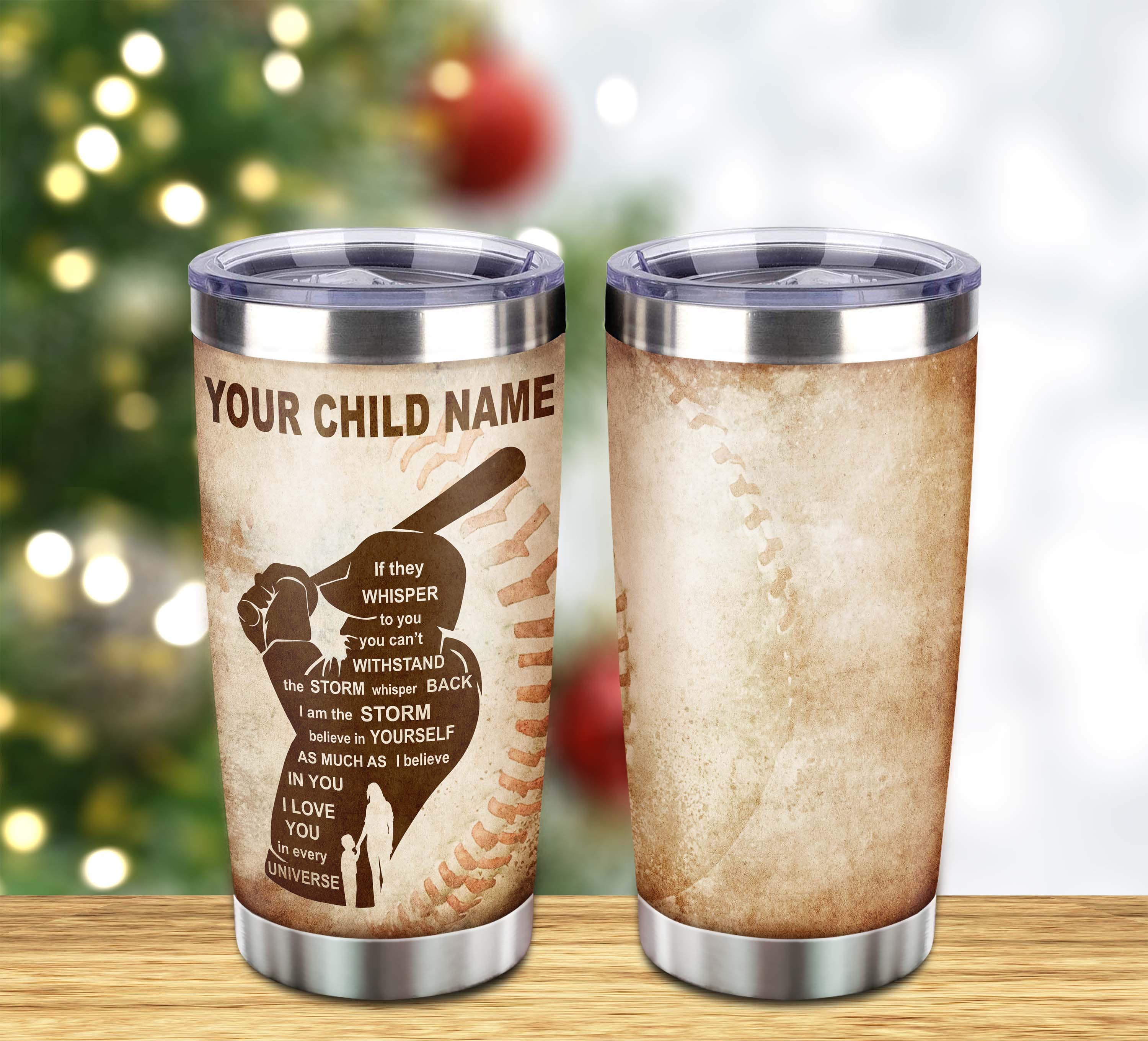 Customizable Basketball tumbler, gifts from Mom To Son With Inspriration Message