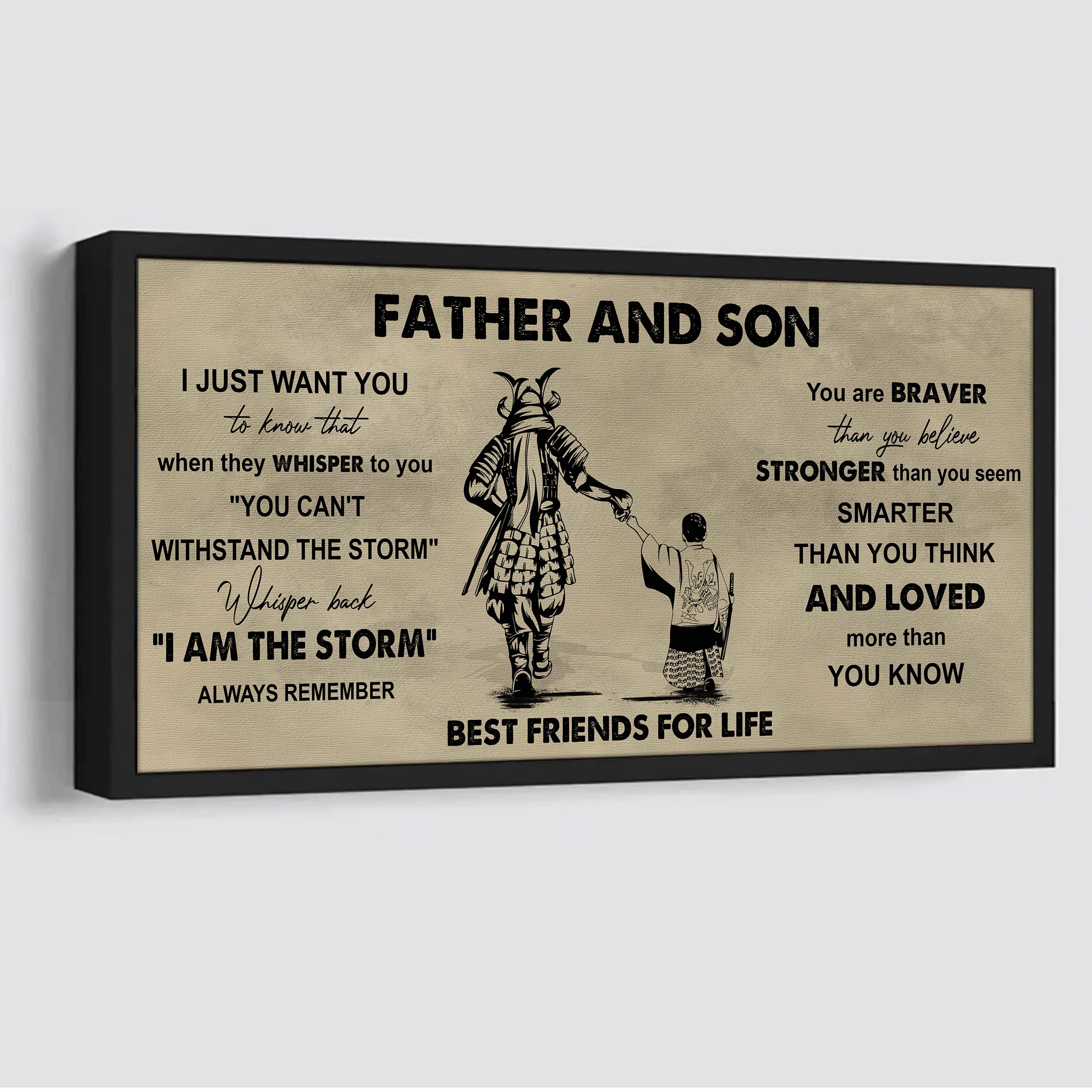 DRB Father And Daughter Best Friends For Life - I Am The Storm Poster Canvas Gift For Daughter From Father