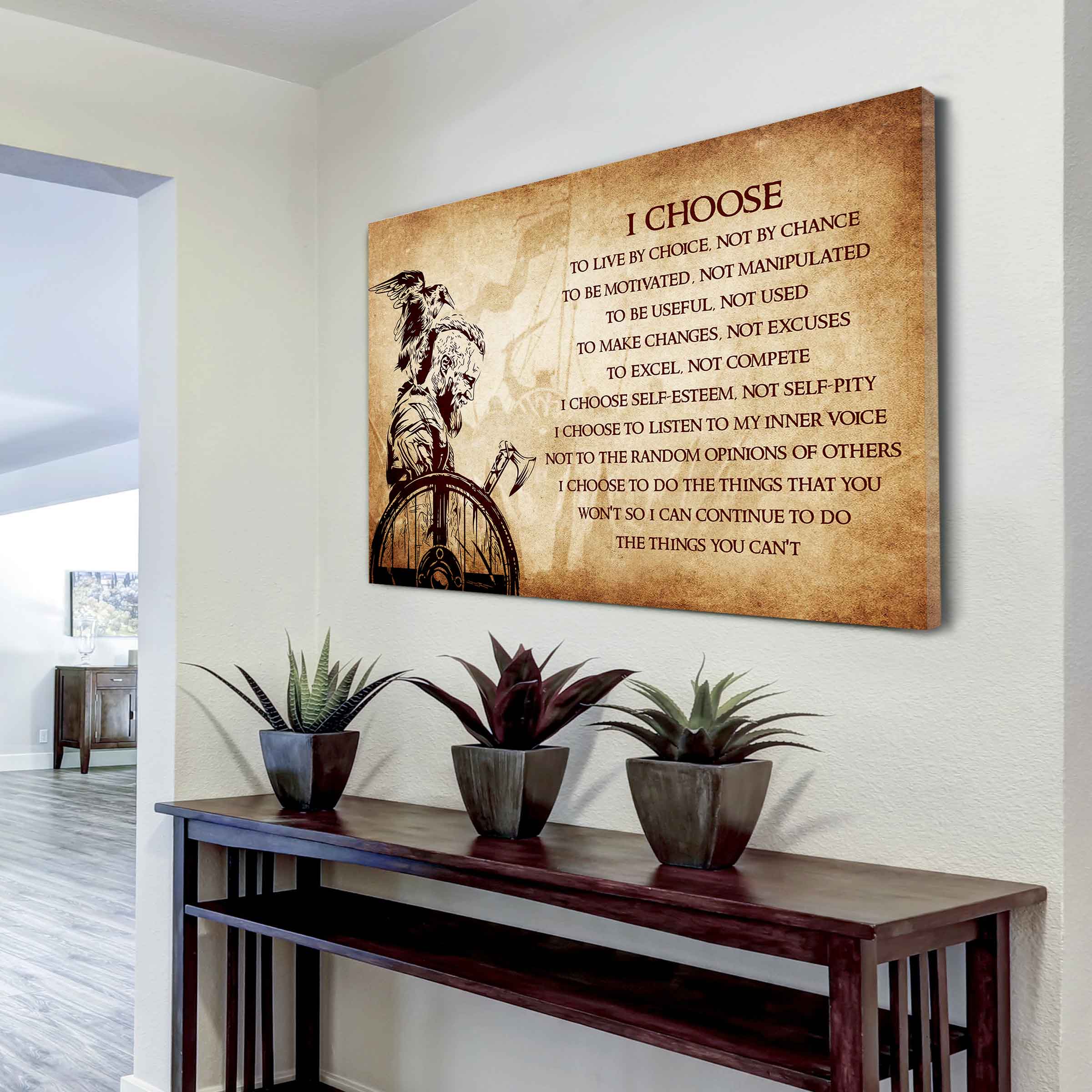 DRB Poster Canvas I Choose To Live By Choice Best Gift With Motivation Quotes