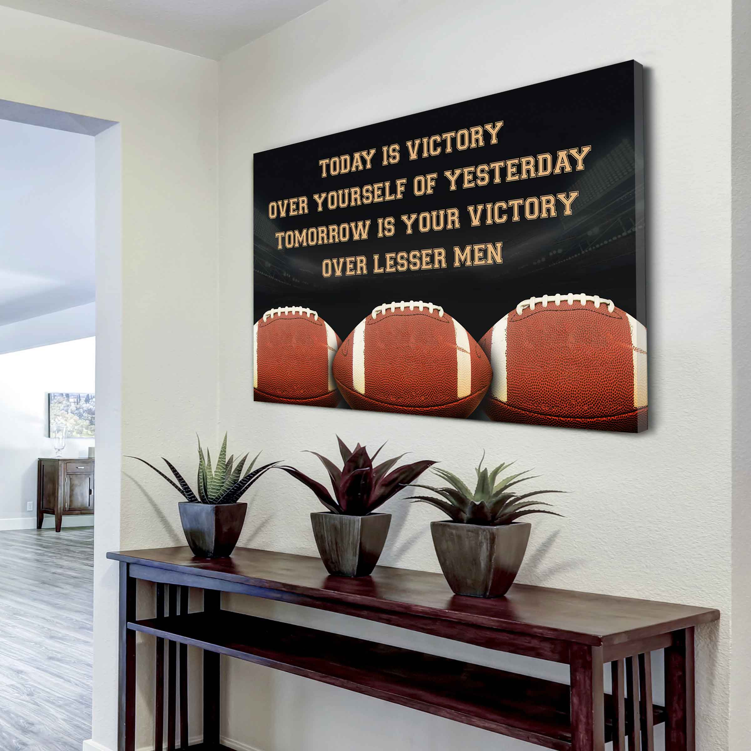 Basketball Poster Canvas Today Is Victory Over Your Self Best Gift With Motivation Quotes