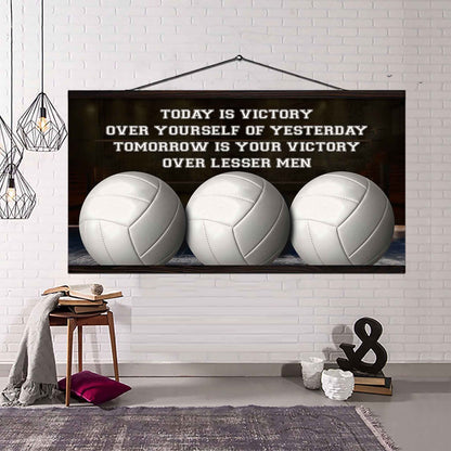 Tennis Poster Canvas - Today Is Victory Over Yourself Over Yourself Of Yesterday Tomorrow Is Your Victory Over Lesser Men