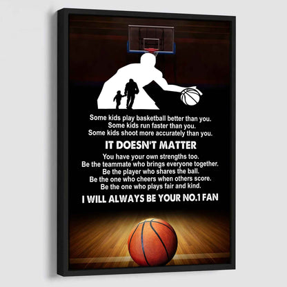 Sport Poster Canvas Be The One Who Plays Fair And Kind I Will Always Be Your No1 Fan Gift For Your Kid Xmas Gift From Dad And Mom