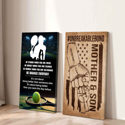 Unbreakable Bond Canvas Set From Mom To Son Be Badass Everyday It's About Being Better Than You Were The Day Before