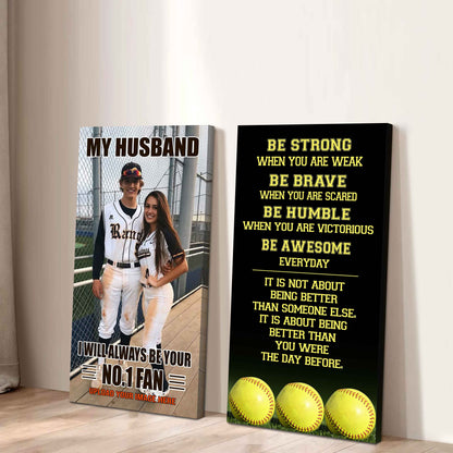 Young Sport Couple To My Husband Be Strong When You Are Weak Be Badass Everyday Set 2 Canvas Wall Art