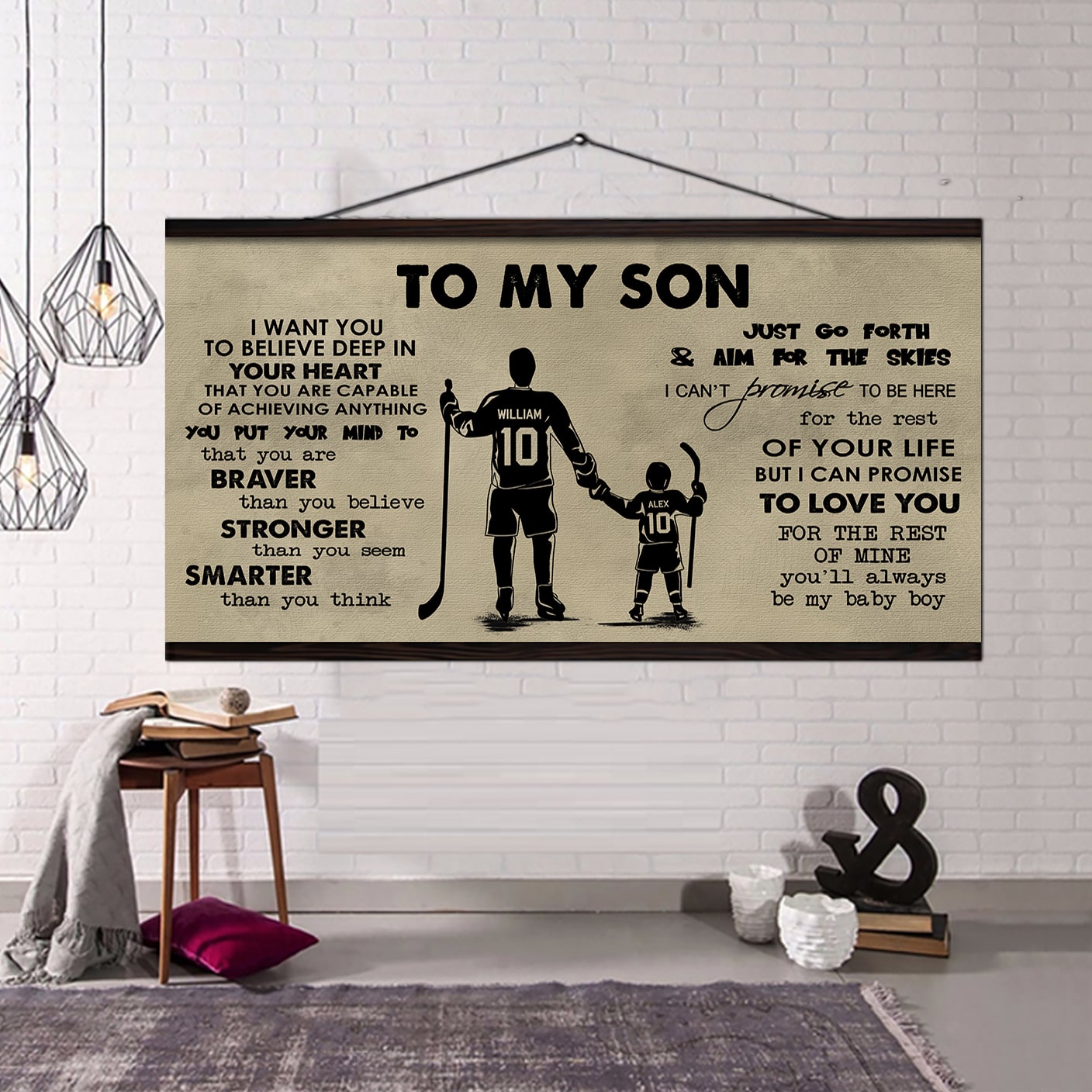 Family TO MY SON- I WANT YOU TO BELIEVE- CANVAS POSTER