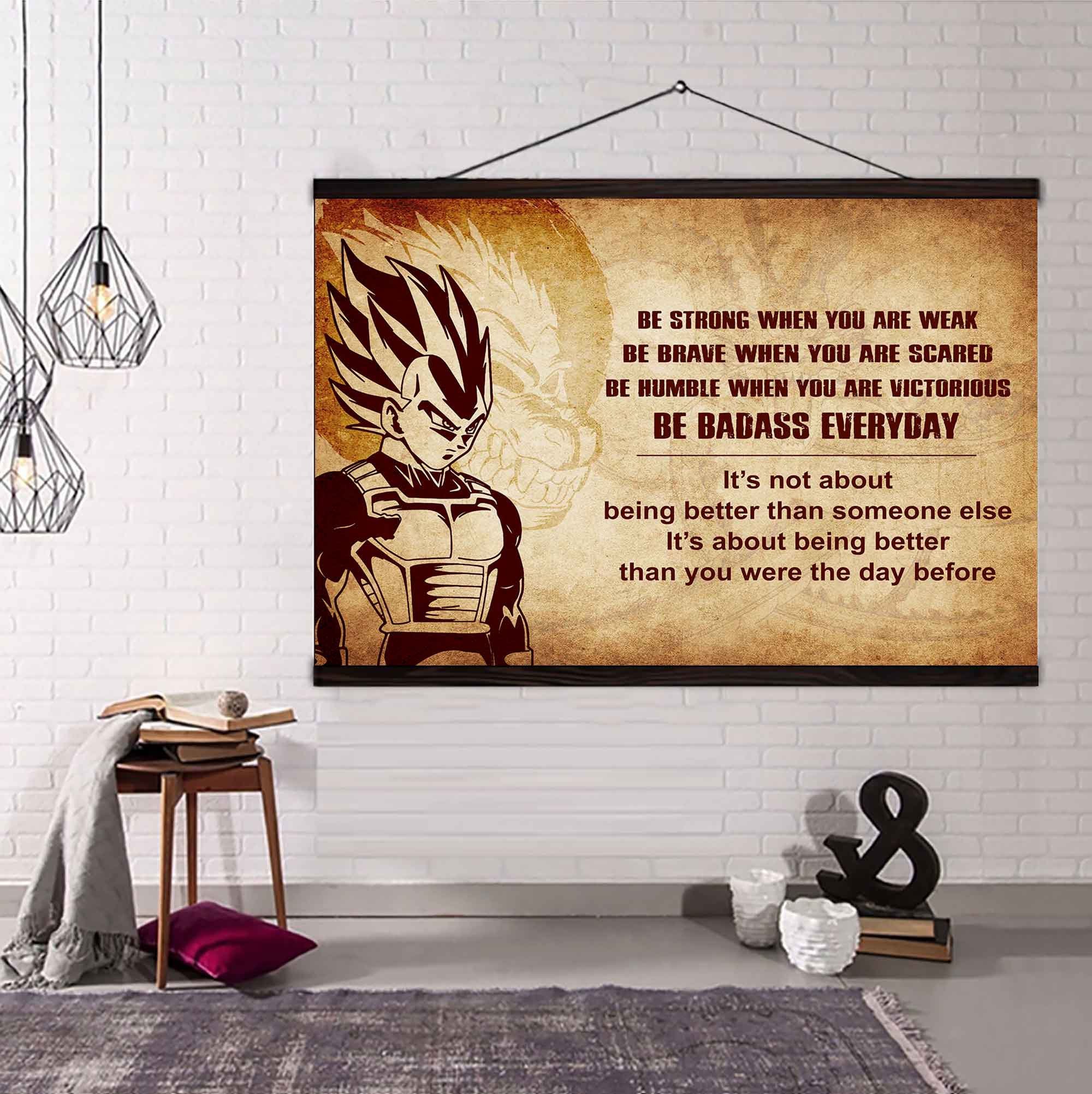 New Version Warrior Poster Canvas Be Strong When You Are Weak Be Badass Everyday From Dad To Son Gift For Your Son Motivational Quotes