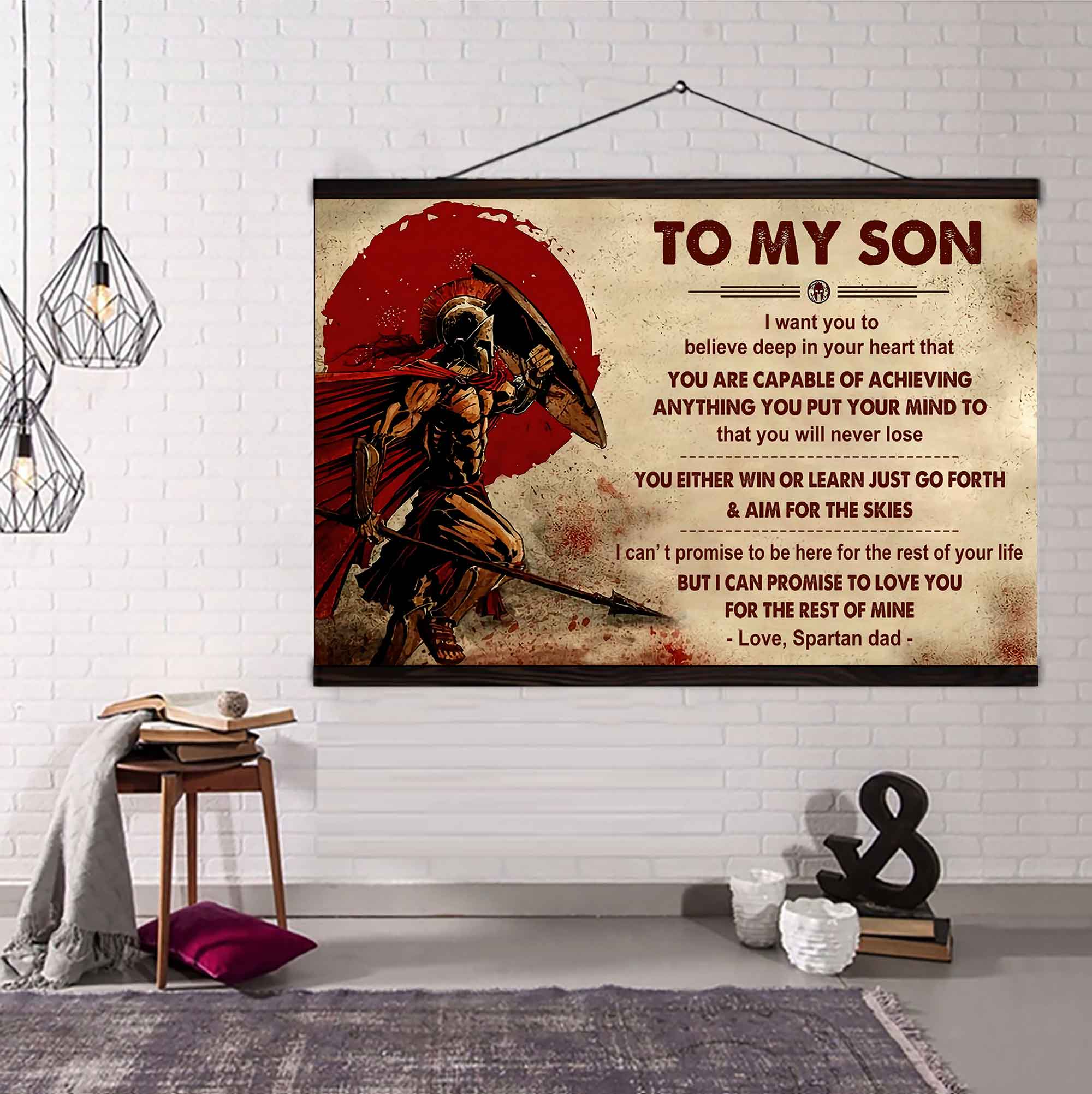 New Version Warrior Poster Canvas You Will Never Lose You Either Win Or Learn From Dad To Son