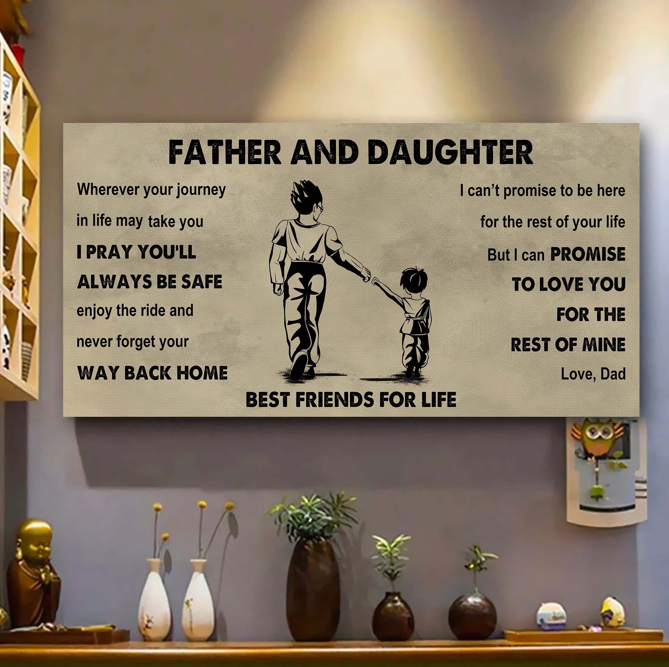 FAMILY-PHOTO UPLOAD Father And Son Best Friends For Life - Ver 2 Never Forget Your Way Back Home Poster Canvas Gift For Son From Father