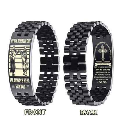 New Version Double Sided Bracelet Gift From Dad For Son - Never Forget Your Way Back Home